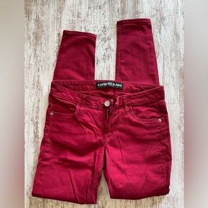 Size 4 red Express low rise jeggings